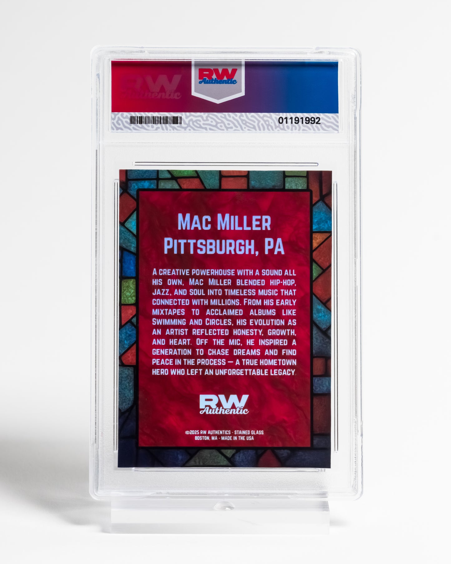 Custom Mac Miller Stained Glass Style Card | Limited Edition Collectible