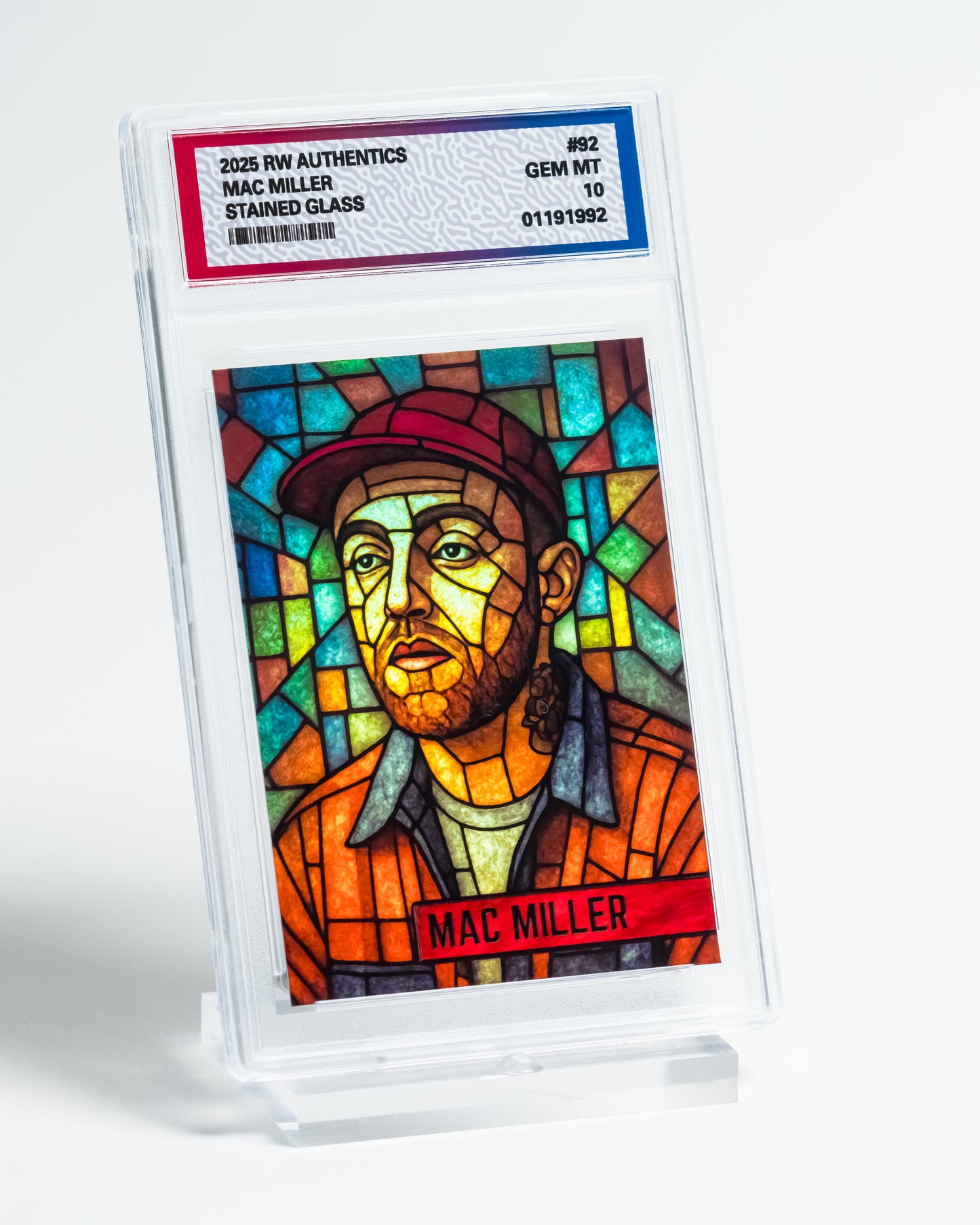Custom Mac Miller Stained Glass Style Card | Limited Edition Collectible