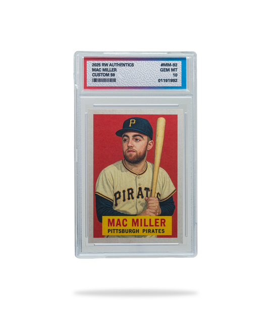 Custom Mac Miller Baseball Card – 1950s Topps Style Collectible